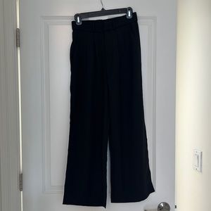 The Effortless Tailored Wide Leg Pants in Black